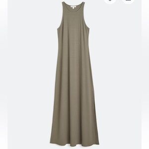 NWOT Nine Britton Olive Ribbed Maxi Dress